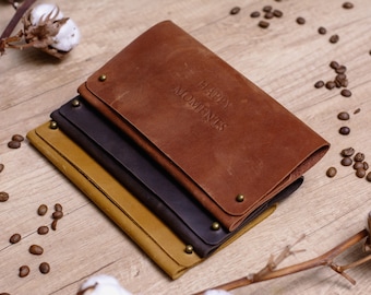 Leather Photo Envelope 4x6: Cash, Card & Document Holder