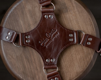 Leather Dual Camera Harness: Handmade DSLR Shoulder Strap
