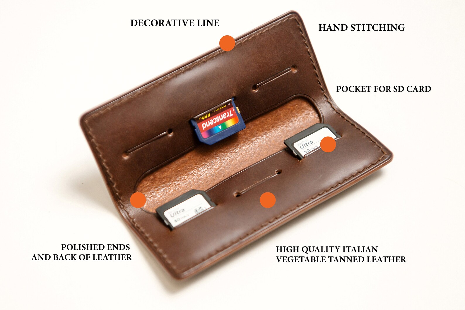 SD card holder Personalized SD card case Leather card Etsy