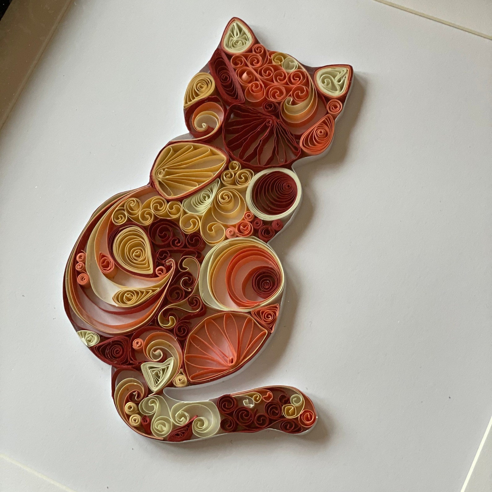 Quilled Cat Pet Art Paper Quilling Fur Baby Kitten Cute Pet Etsy