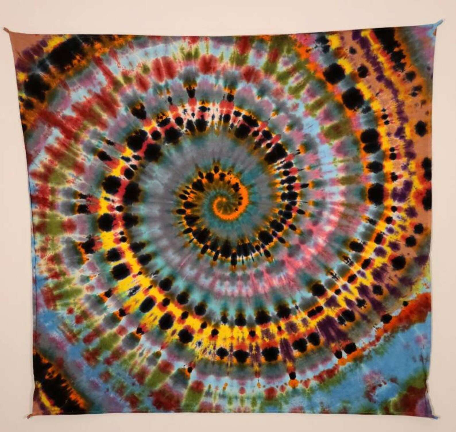 Super Spiral Tie Dye Tapestry Etsy