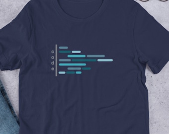 コード行 T シャツ | コーディング シャツ | プログラミング シャツ | ユニセックス