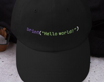 Python "Hello World" Hut | Programmiermütze | Codierungsmütze | Software-Entwickler