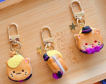 Vampire Cat Cookie Earrings: Spooky Polymer Clay Jewelry