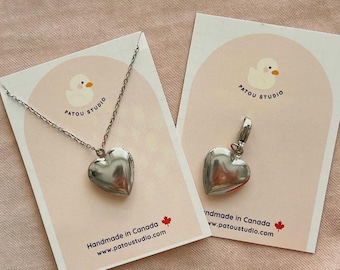 Stainless Steel Locket | Necklace or Tiny Hook