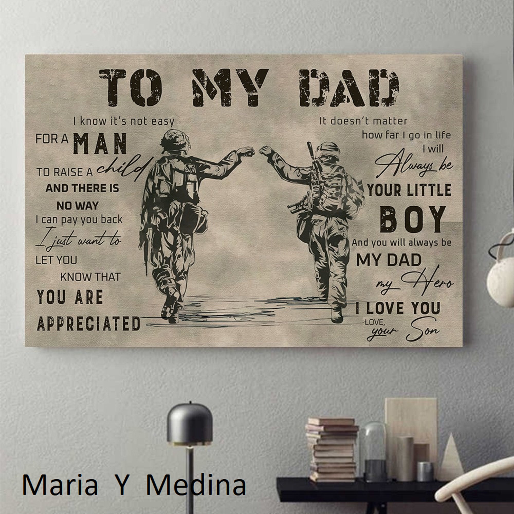 To My Dad Gift from Son Army Military Soldier July 4th Etsy