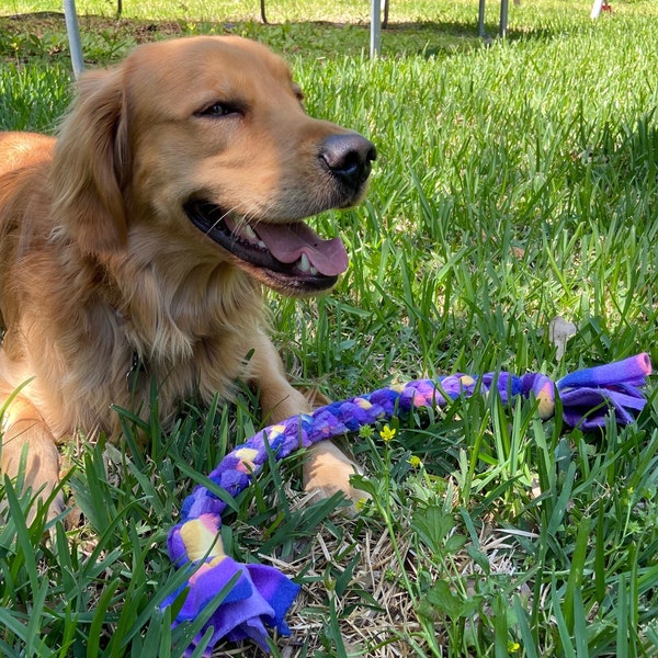 Large Fleece Braided Dog Tug