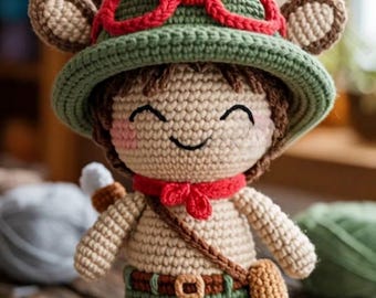Amigurumi Teemo Crochet Pattern, League of Legends Scout Doll Tutorial (PDF Download)