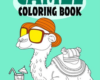 Camel Coloring Book | Desert Animal Pages (Digital PDF Download)