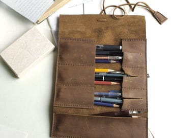 Leather Pen Roll Pattern PDF | Intermediate Sewing Tutorial (Instant Download)