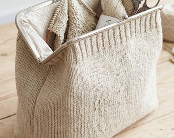 Minimalist Crochet Frame Bag Pattern, Clasp Purse, Cottagecore Handbag (PDF Download)