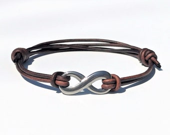 Leather sale infinity bracelet