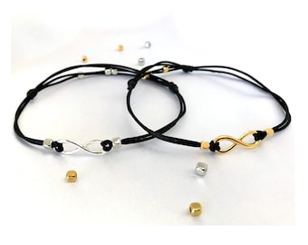 Matching Infinity Anklets: Personalized Initial Charm, Couple Friendship Anklet Set