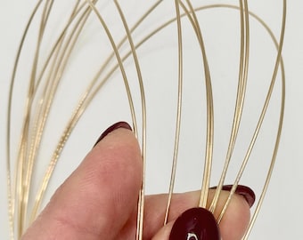Filo tondo placcato oro giallo 14 carati – Calibro 20, semiduro, per la creazione di gioielli