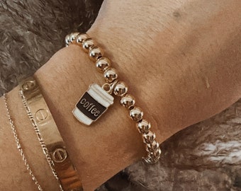 Koffie kralen armband