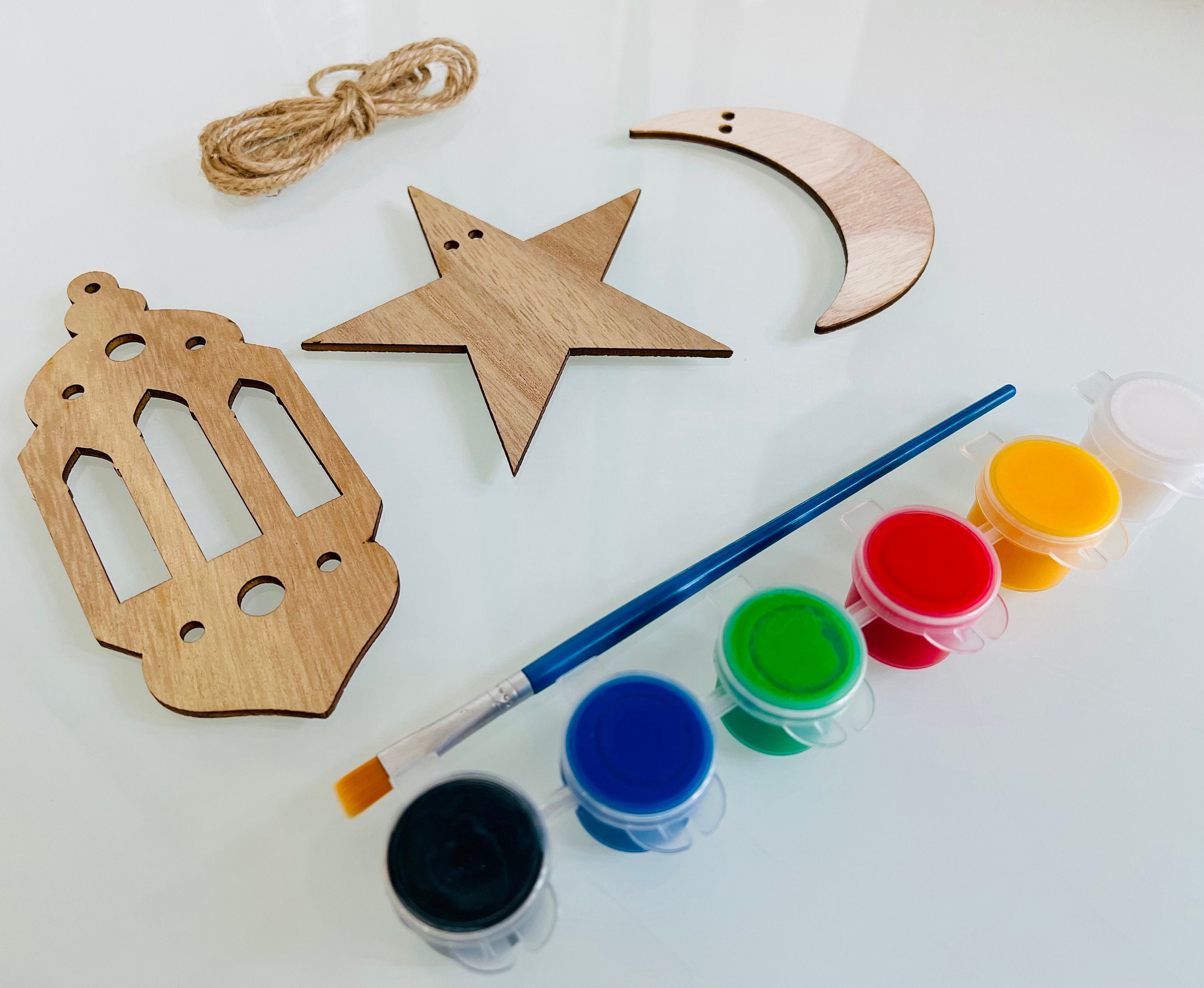 9 Piece DIY Wood Ramadan Eid Banner Ramadan Activities Etsy