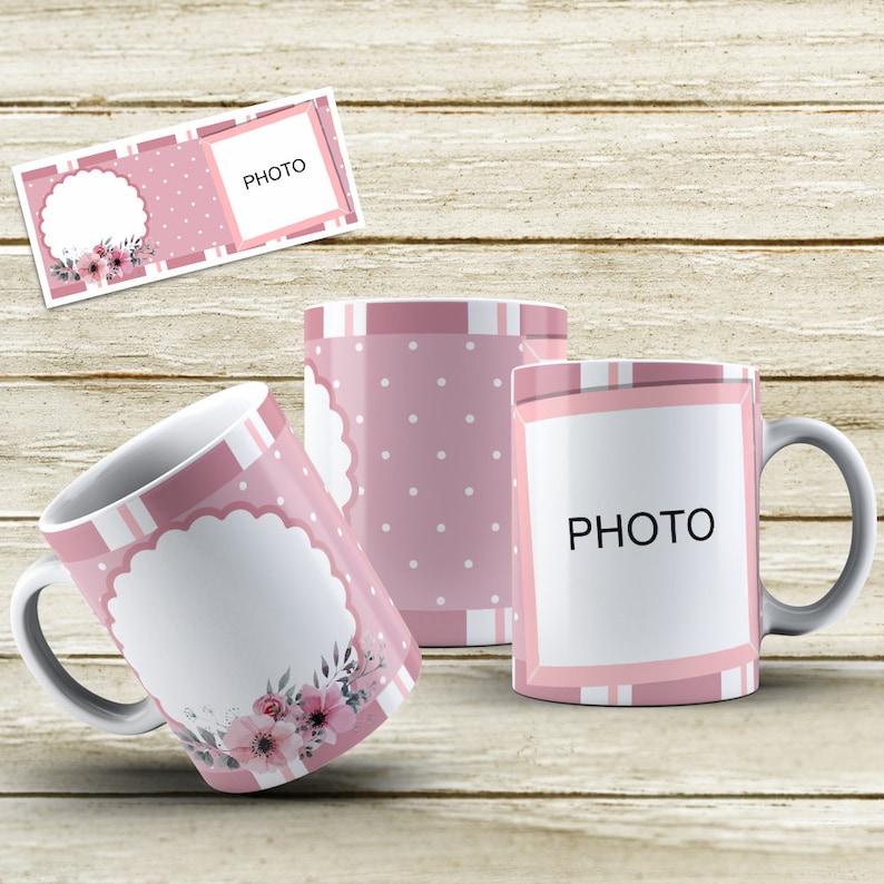 1 Digital Template For Sublimation In Mugs Sublimation Mug Etsy