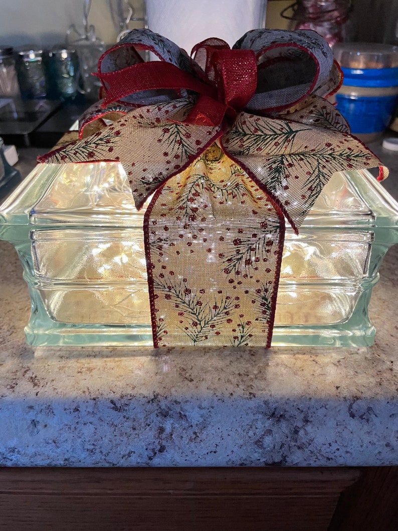 Glass Block Night Light Etsy