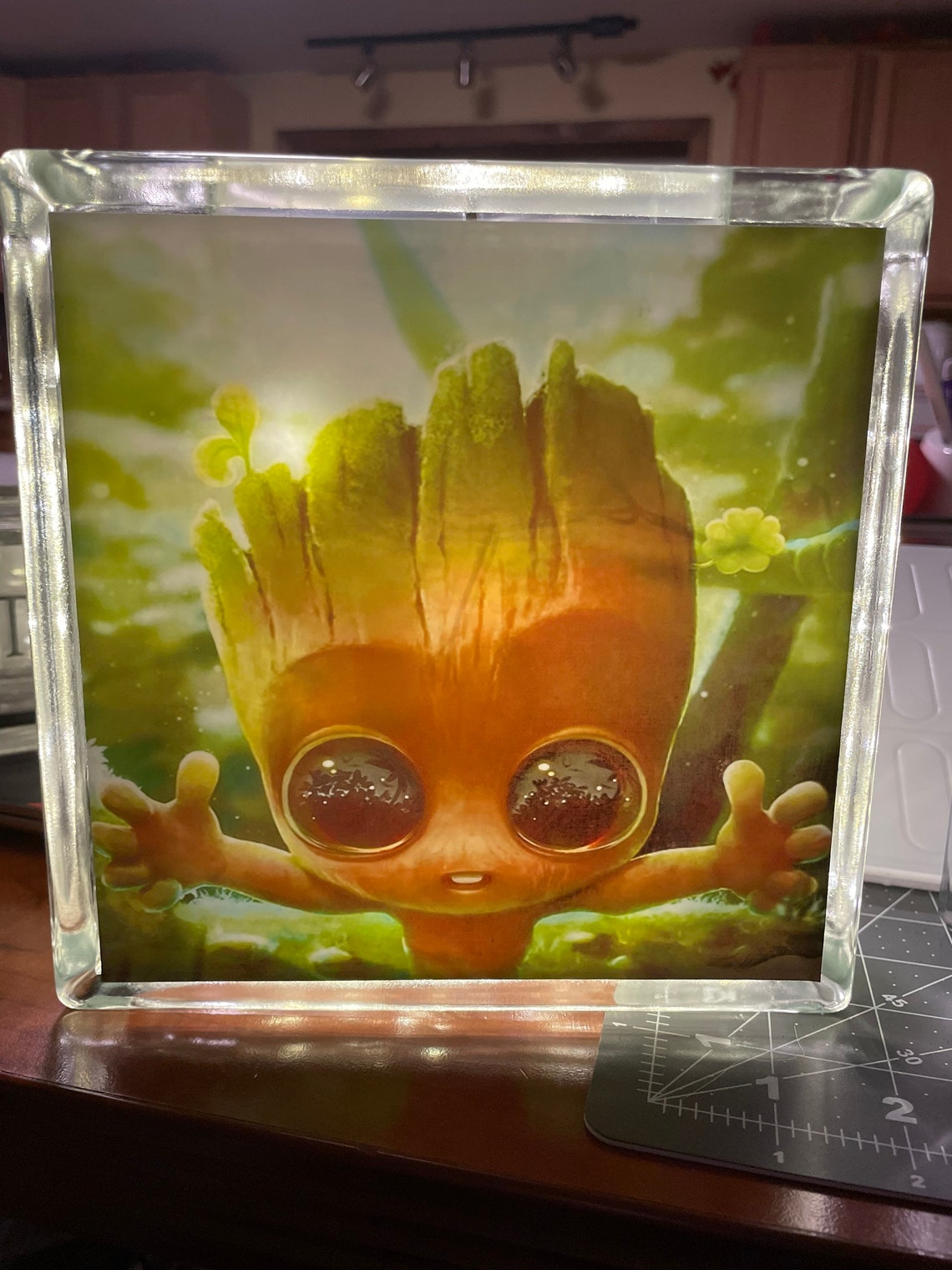 Glass Block Night Light Etsy