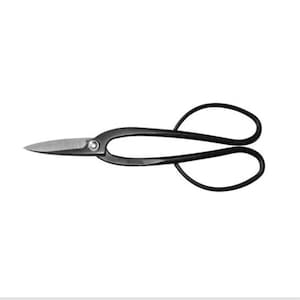 May include: Black pruning shears with a silver blade and a black handle. The shears are designed for cutting branches and stems.