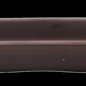 May include: A rectangular brown ceramic bonsai pot with a slightly raised rim.