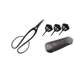 Avens viktigaste kit | Tinyroots Ashinaga bonsaisax (18 cm) | Gödselkorgar (3) | Dräneringsnät