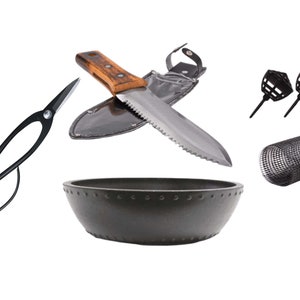 Yamadori Collectors Kit | Round Mica Pot | Hori Hori Knife | Aven&#39;s Essential Kit