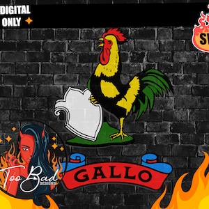 El Gallo svg La loteria svg file only Layered