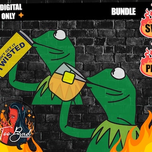 Kermit la rana svg Non è la mia attività Tea Svg Twisted Tea Original SVG, Don't Get It Twisted Svg Layered Bundle 2 Designs 2 Svg's + 2 Png's