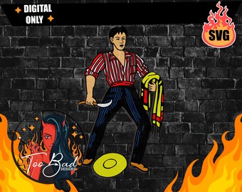 el valiente svg La loteria svg archivo sólo estratificada