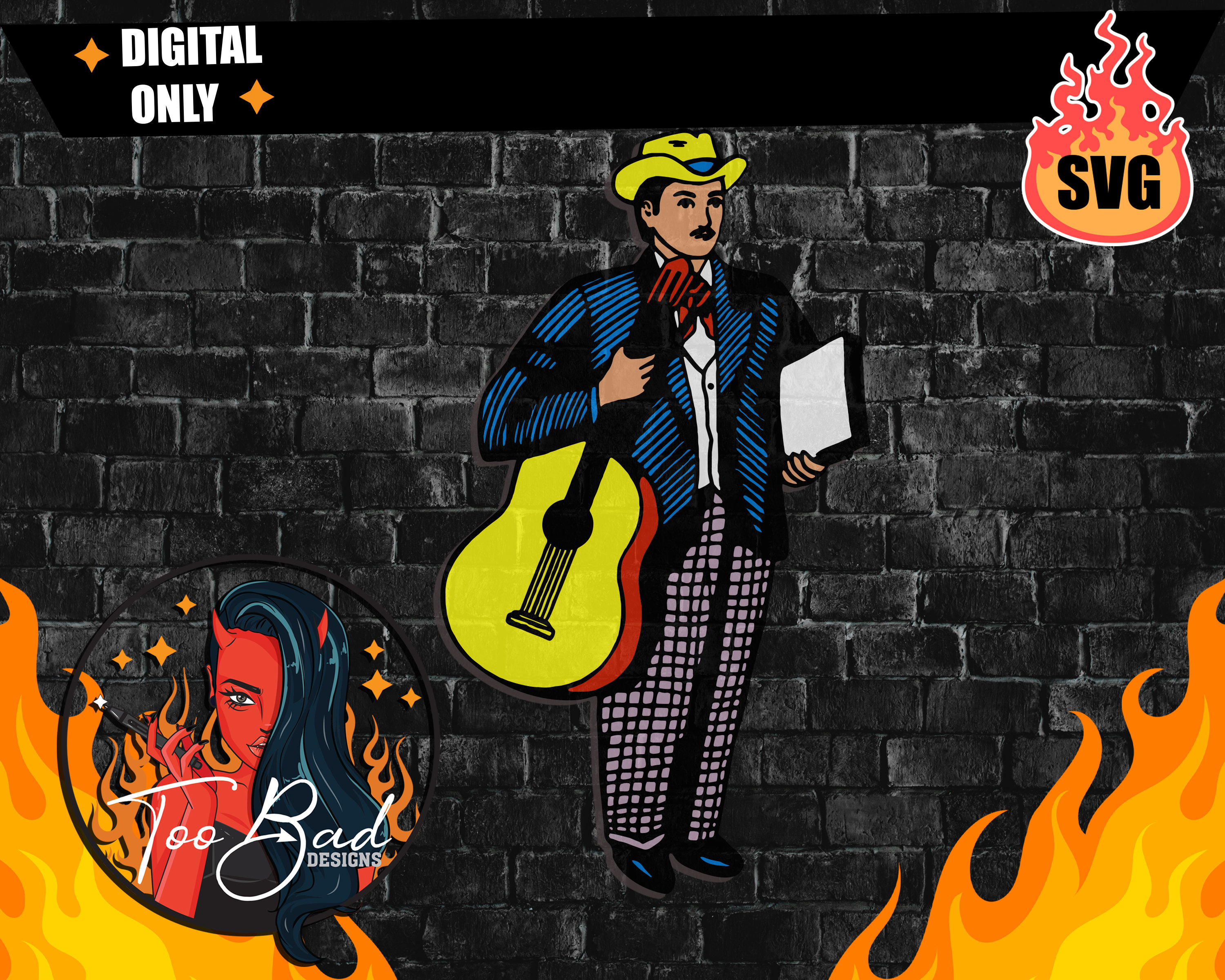 El Musico Svg La Loteria Svg File Only Etsy