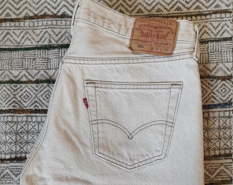 vintage white levis 501