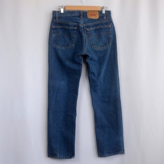 80s 90s Vintage Levi's 501 Indigo Denim Jeans Med… - image 4