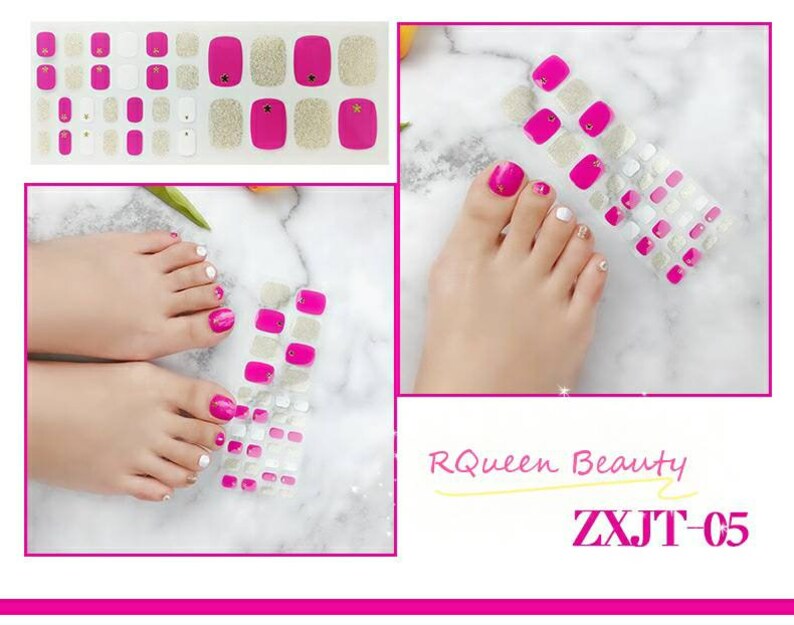 valentine nails pink nail wraps Nail wraps,toe nail wraps,leopard print