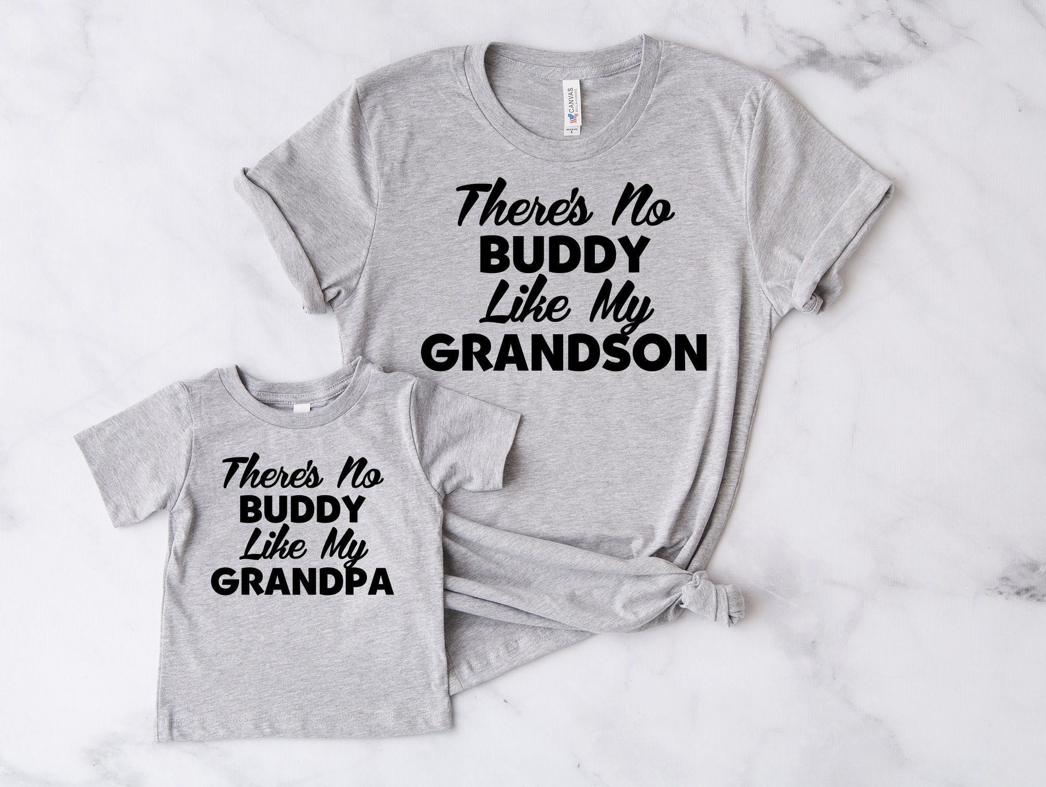 There's No Buddy Like My Grandson and Grandpa Matching Grandpa and Baby  Shirts Athletic Heather : : Clothing, Shoes & Accessories