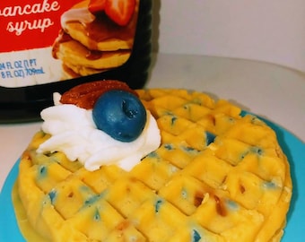 Blueberry Waffle wax melt/ Food wax melts/ fake food wax melt/ realistic food wax melts/ wax melts/ bakery scented wax melts