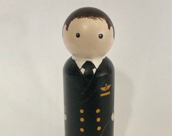 Custom Pilot Peg Doll