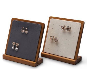 Solid Wood Earring Display Stand, Jewelry Organizer
