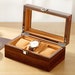 Small Vintage Wooden Watch Box | Place for three watches | Brown and Black version | 3 Slots | Unique Watch Case | Perfect Gift or Treat! 