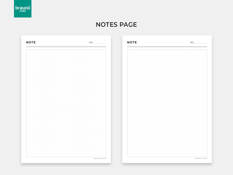 Notes Page Printable Lined Note Paper 10 Pages Digital - Etsy Canada