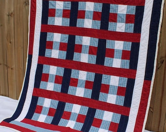 Nine Patch Quilt (65 X 83 inches): Gee's Bend Quilts, Wall Hanging, Duvet, Cotton Quilts, Vintage Quilts, Tapestry Quilts