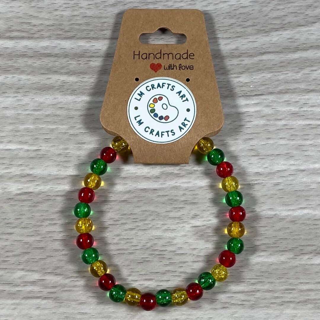 Red, Yellow, and Green Bracelet - Etsy