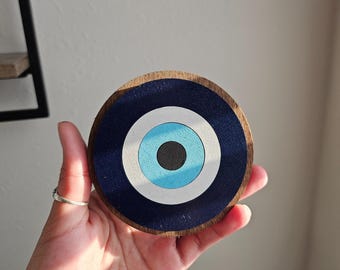 Wooden Evil Eye Amulet Wall Decor | Protection Amulet