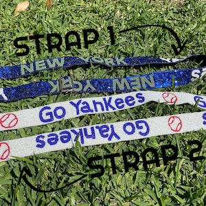 Yankees Taschengurt, New York Yankees Accessoires, Geldbörse Gurt, Yankees Crossbody Gurt, NY Taschenzubehör, Perlen Yankees Crossbody Gurt,