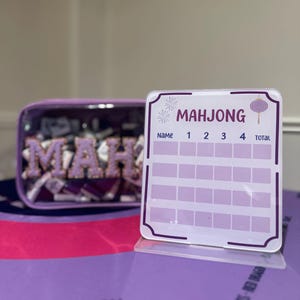 Tablica wyników Mahjong suchościeralna ze stojakiem