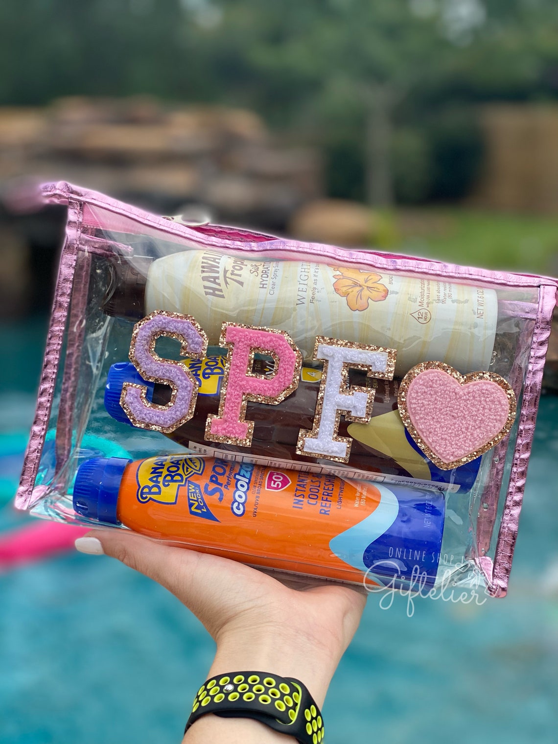 Personalized LARGE Clear Cosmetic Bag with Zipper PVC Etsy