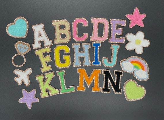 2.35 Inch Chenille Letters Iron on Patches Chenille Letters