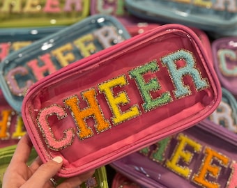 Personalized Clear Toiletry Bag: Custom Patch Travel Makeup Case