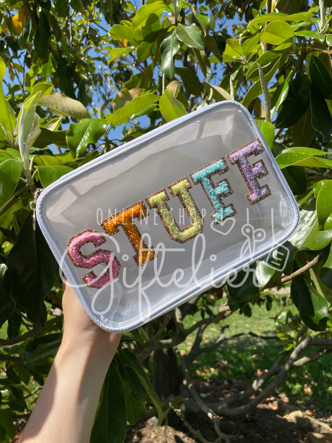 Personalized Clear Bag Toiletry Bag Makeup Bag Travel 