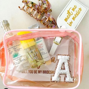 Personalized Bag | Toiletry Bag | TSA Approved Bag | Travel Makeup Cosmetic Bag | Snacks Bag | Medicine Bag | Bridesmaid Gift | Travel Bag